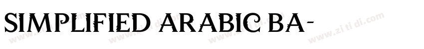 Simplified Arabic Ba字体转换